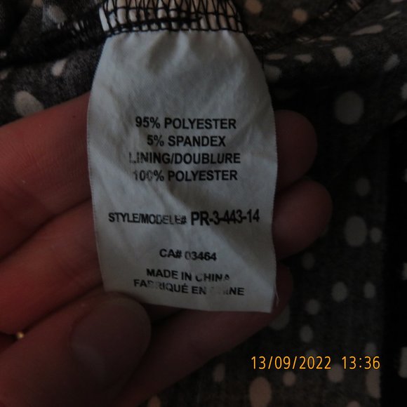 Ricki's black polkadot top, size XS - Picture 3 of 4